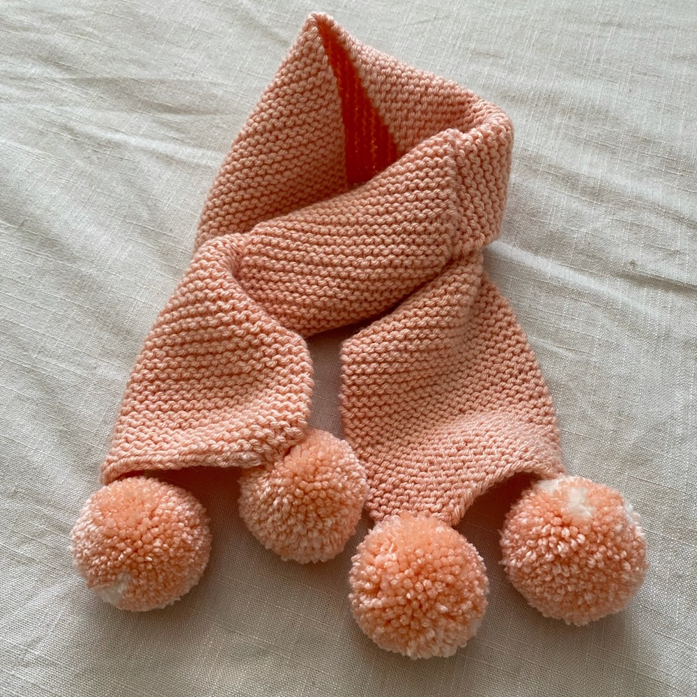 Hand knit children’s scarf